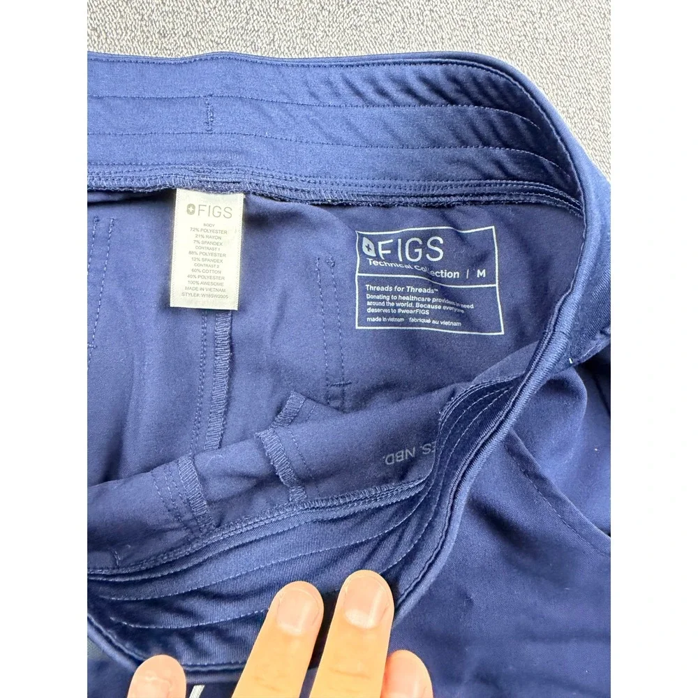 FIGS Technical Collection Navy Blue Scrub Jogger Pants Mens Medium W18SW2005